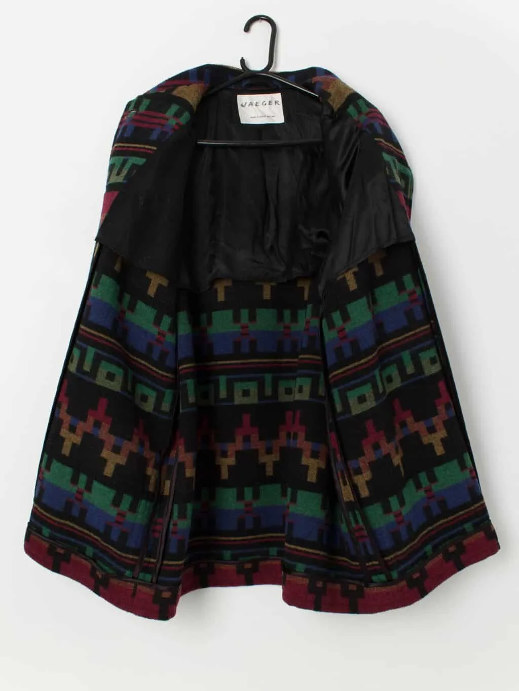 Vintage Large Jaeger Aztec Wool Jacket Coat