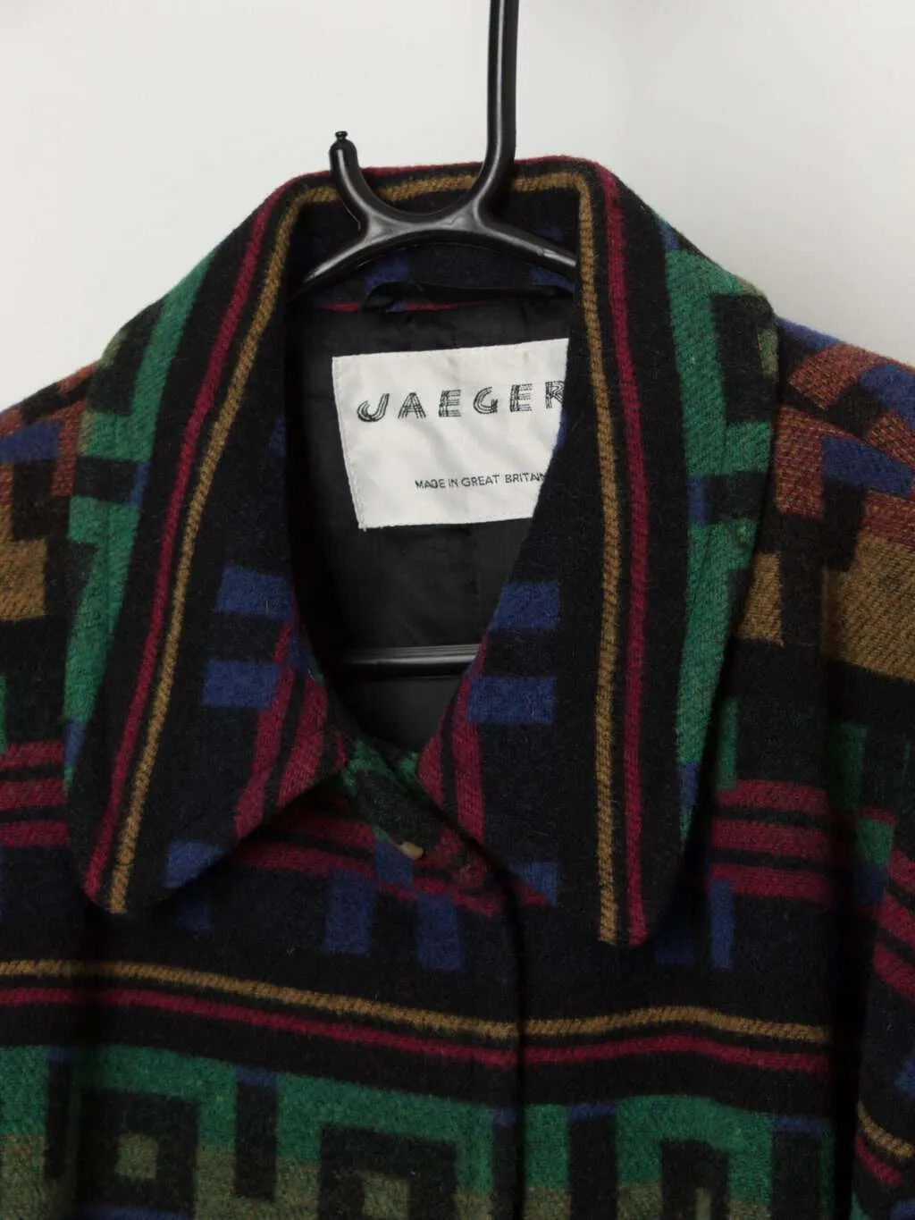 Vintage Large Jaeger Aztec Wool Jacket Coat