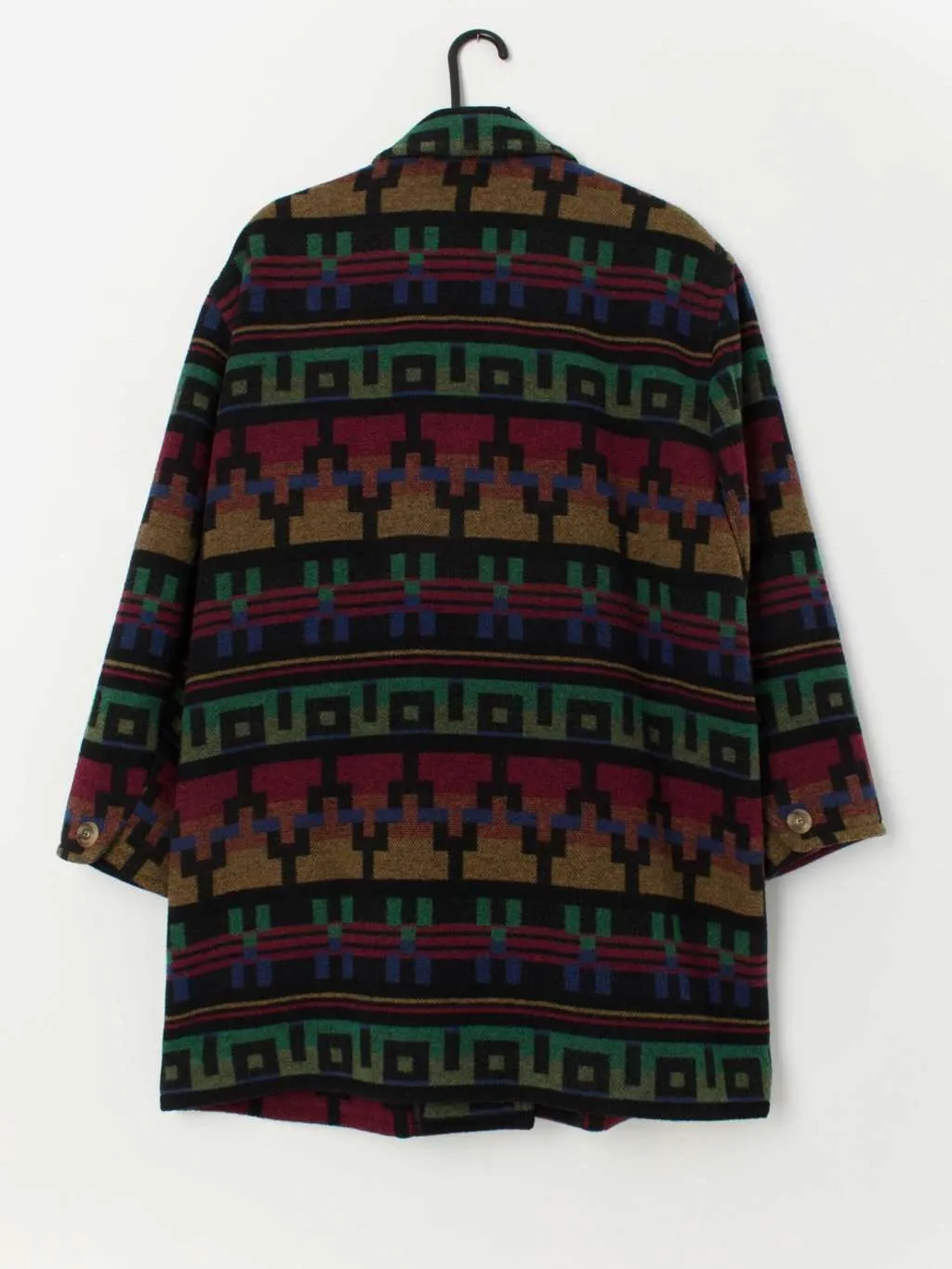 Vintage Large Jaeger Aztec Wool Jacket Coat