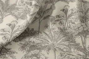 Vintage Tropical Print Linen Fabric By The Yard or Meter - Bedding, Curtains, Clothing, Table Cloth & Pillow Co