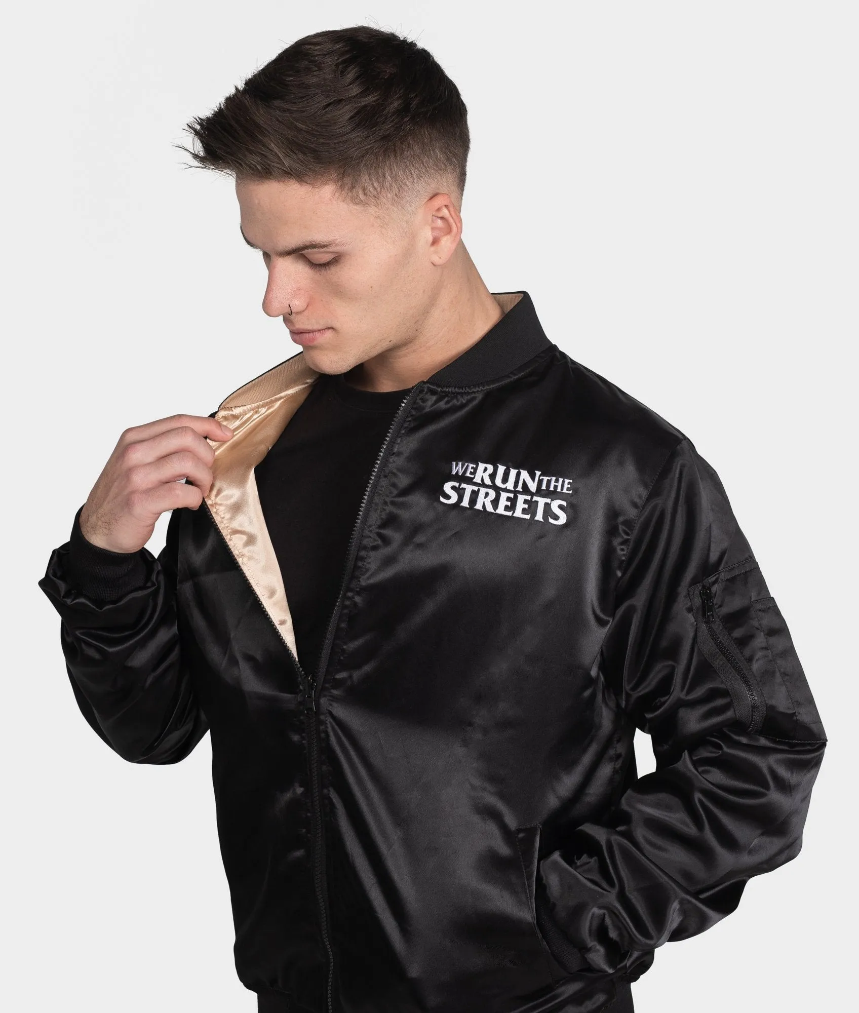 We Run The Streets Reversible Bomber -> Stylish Reversible Bomber Jacket for Street Style