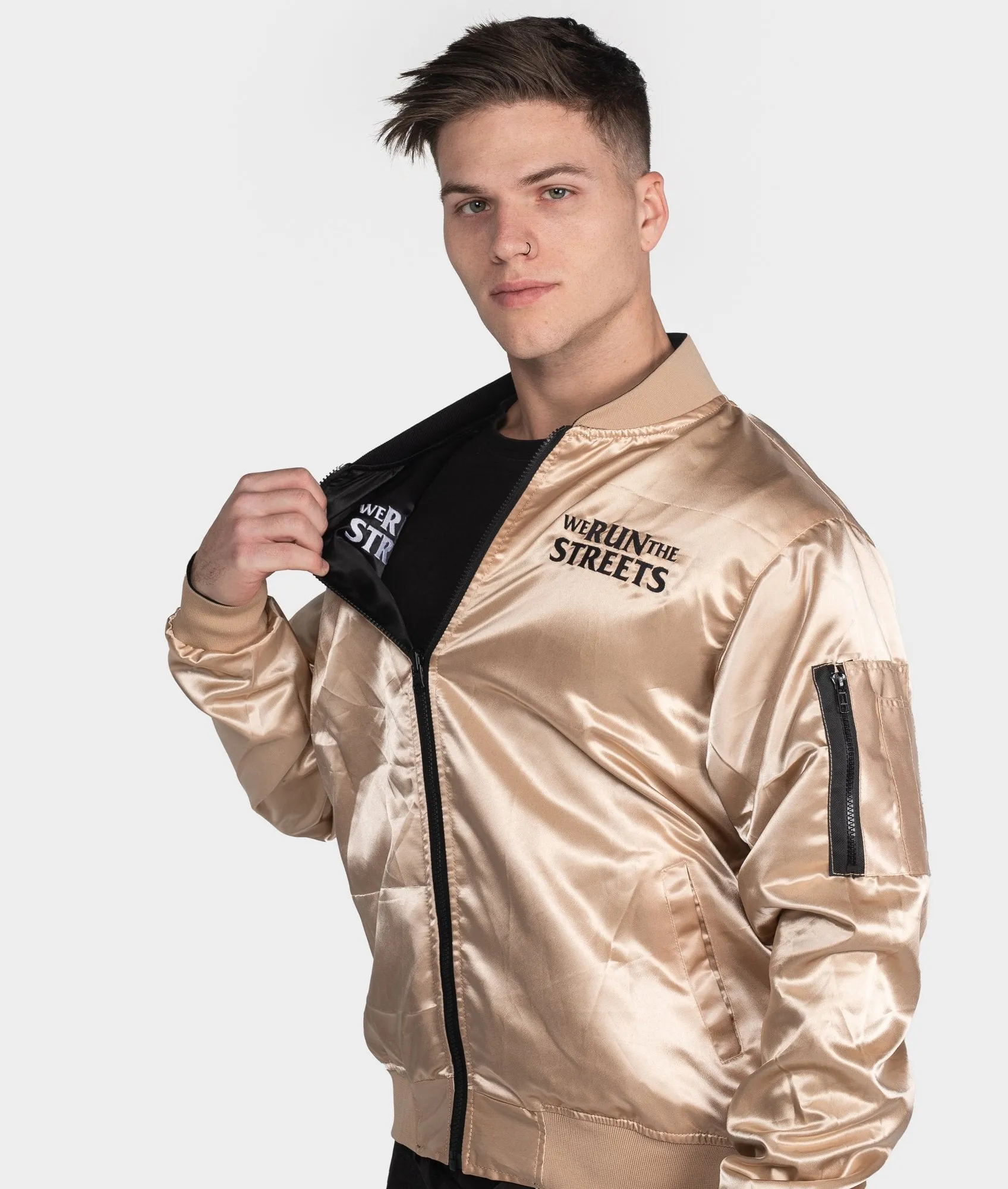 We Run The Streets Reversible Bomber -> Stylish Reversible Bomber Jacket for Street Style