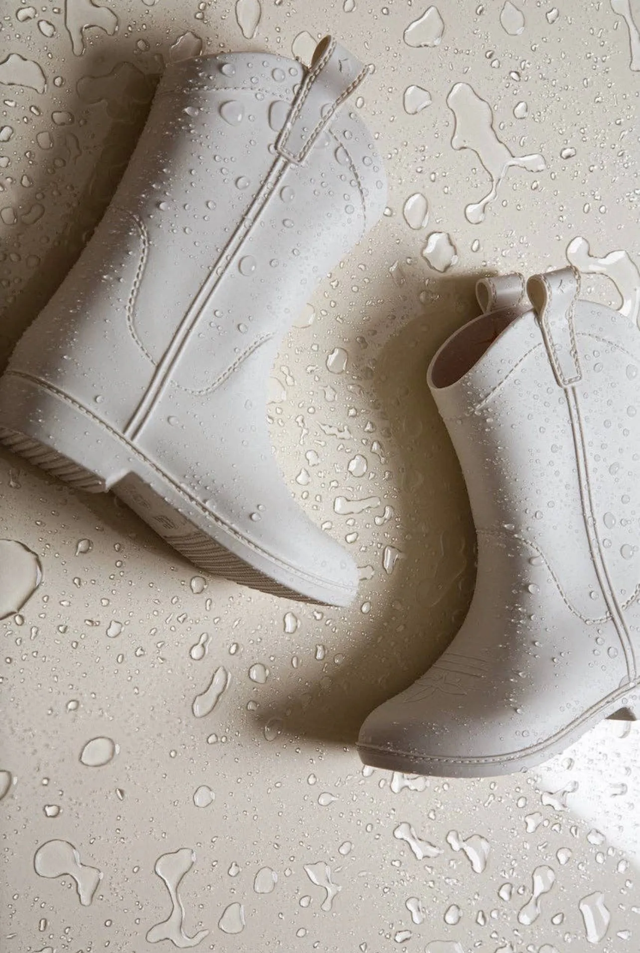 White All-Weather Rubber Cowboy Boot