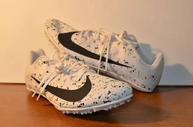 White Black Nike Zoom Rival S 9 Running Track Shoes Sprint 907564-002 Men's Size 12.5