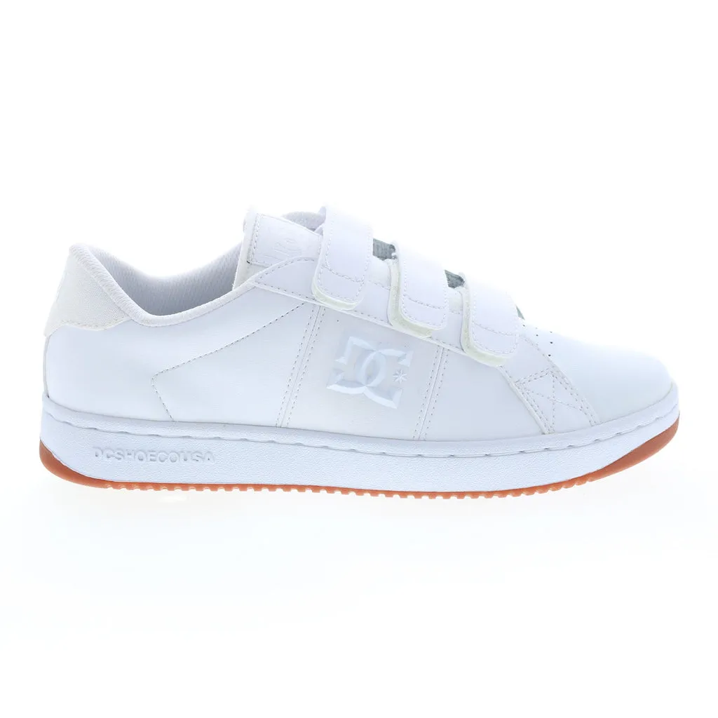 White Leather Skate Sneakers for Men - DC Striker ADYS100716-WW0