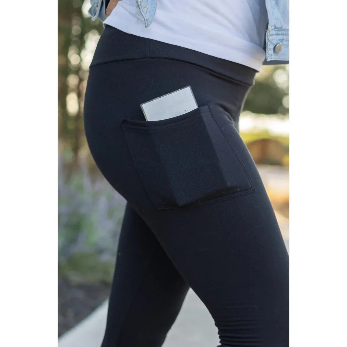 Women's Black Leggings with Pockets