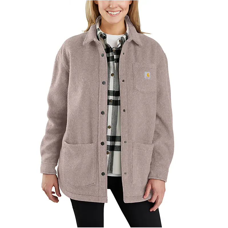 Women's Brushed Fleece Shirt Jac with Loose Fit in Style 105988.