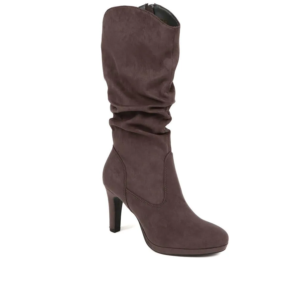 Women's High Heel Calf Boots - Style PLAN38009 / 324 101