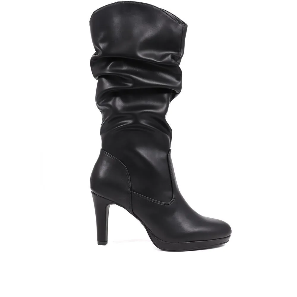 Women's High Heel Calf Boots - Style PLAN38009 / 324 101