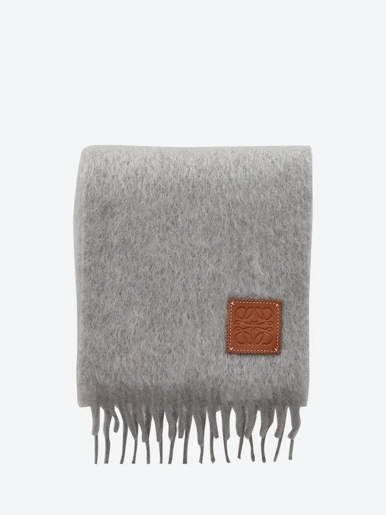 Wool mohair blend oversized scarf