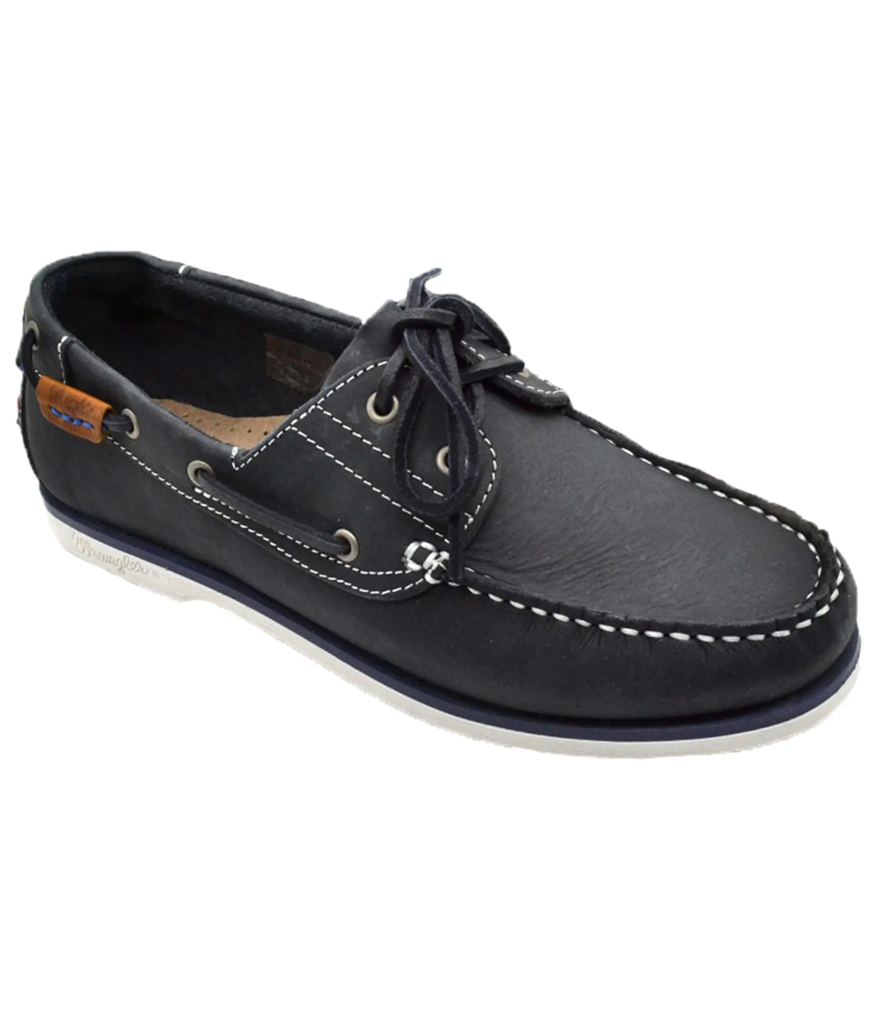 Navy Leather Boat Shoes by Wrangler Ocean