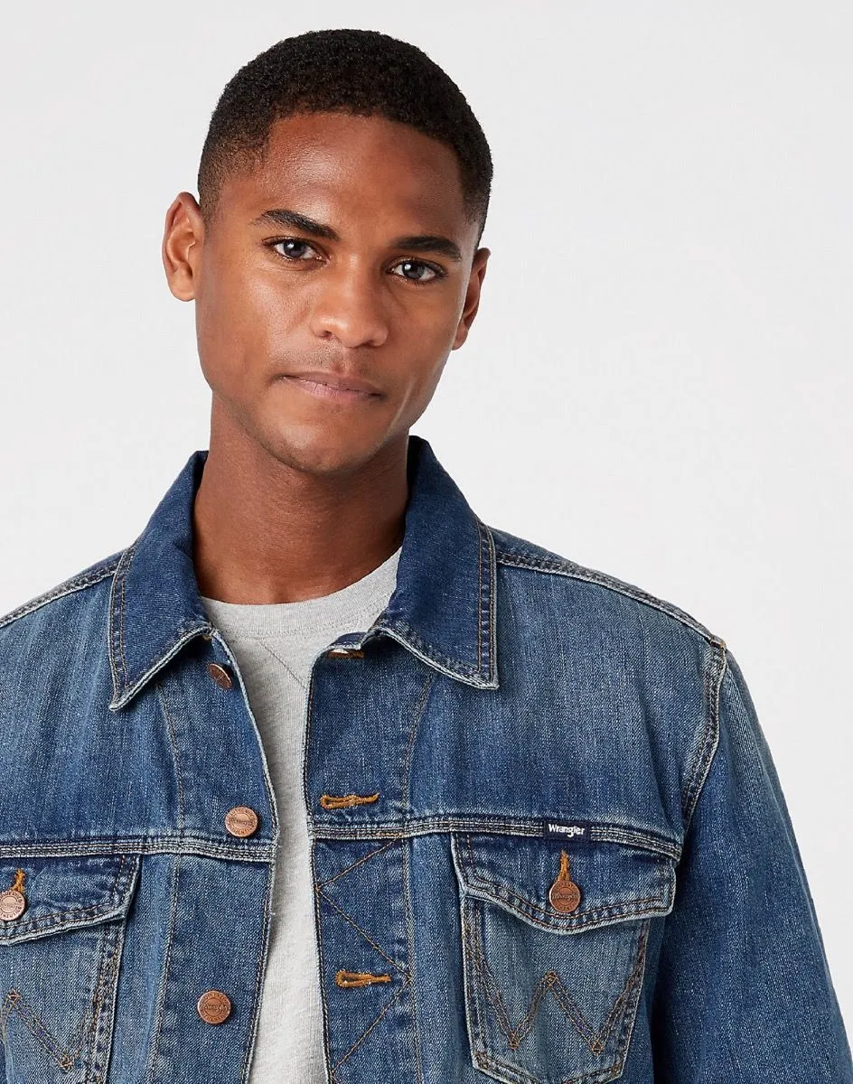 Wrangler Mid Stone Western Denim Jacket