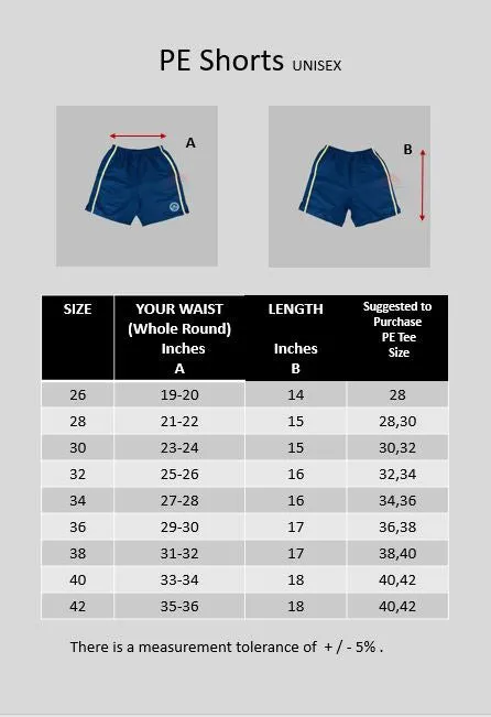 WSPS Physical Education Shorts